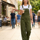 💎42% OFF! 💎 Women’s Retro Cargo Overalls – Adjustable Straps, Functional Pockets & Straight-Leg Fit