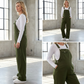 💎42% OFF! 💎 Women’s Retro Cargo Overalls – Adjustable Straps, Functional Pockets & Straight-Leg Fit