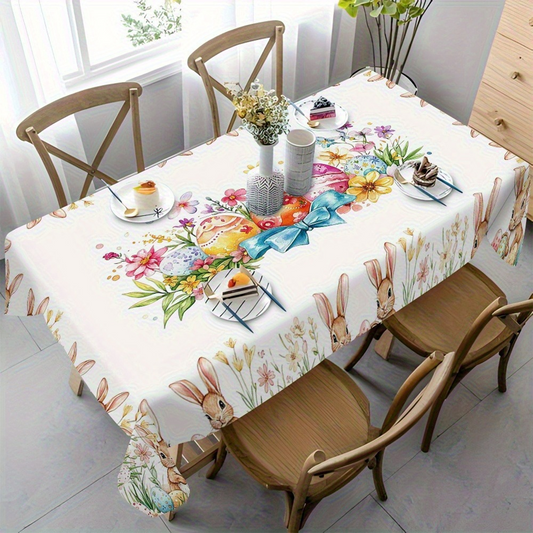 🎉50% OFF! 🌸 Festive Floral Print Tablecloth – Vibrant, Spill-Resistant & Machine Washable for Every Celebration! 🍽️✨