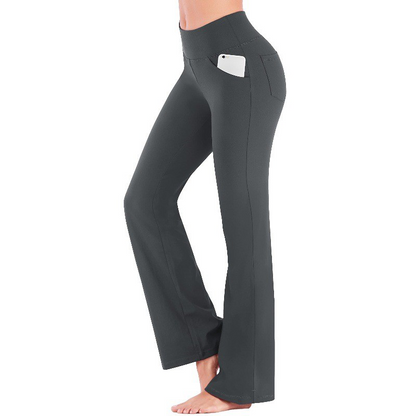 🔥 60% OFF! ✨ Women's High-Waisted Stretchy Flare Pants – Tummy Control, 4-Pocket Design & Customizable Length! 👖💫