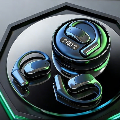 🎁 57% OFF! 🌀 Wireless Open-Ear Headphones – Air Conduction Tech, 72H Playtime & AI Noise-Canceling Calls 🎧✨