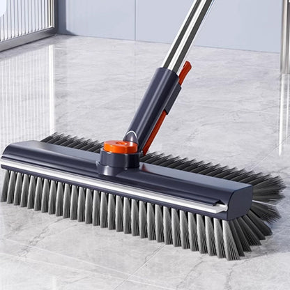🧹 LIMITED TIME 50% OFF! ✨ 3-in-1 Floor Scrub Brush with Long Handle – Adjustable Head, Squeegee & Tweezers 💦