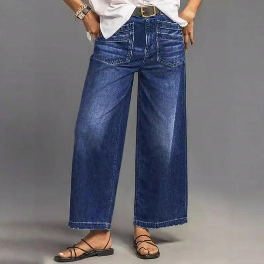 💎 -50% ON WOMEN'S HIGH-RISE WIDE-LEG JEANS! 💎 Flattering Silhouette, Premium Denim & Versatile Wash ✨