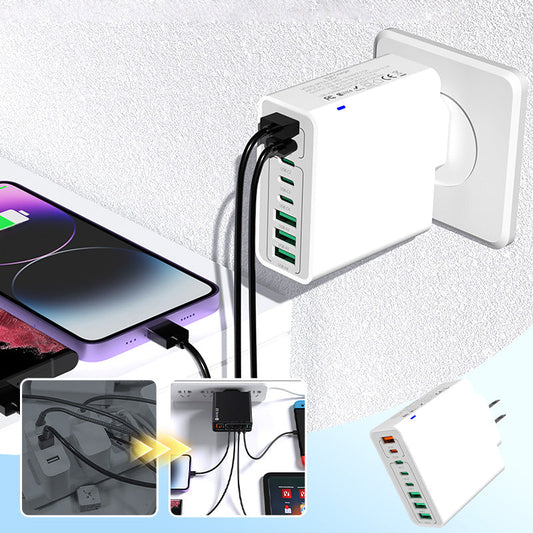 💎 50% OFF! 💎 Multi-Port 150W Fast Charging Hub – 8 USB Ports, Smart Chip Protection & Universal Plug Options 🔌