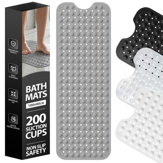 💎 50% OFF! 💎 40"x16" Non-Slip Bathtub Mat with Suction Cups – Full Coverage, Fast Drainage & Soft PVC Comfort 💦🛁
