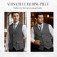💎 50% OFF! 💎 Men's Classic Herringbone Tweed Suit Vest – Vintage Texture, Adjustable Fit & Premium Cotton Blend 👔🧥