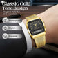 ⌚ LIMITED-TIME 50% OFF! 💥 Retro Style Square Face Multifunction Watch – Dual Display, Zinc Alloy, Stainless Steel ✨