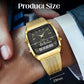 ⌚ LIMITED-TIME 50% OFF! 💥 Retro Style Square Face Multifunction Watch – Dual Display, Zinc Alloy, Stainless Steel ✨