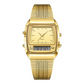 ⌚ LIMITED-TIME 50% OFF! 💥 Retro Style Square Face Multifunction Watch – Dual Display, Zinc Alloy, Stainless Steel ✨