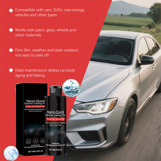 🚗 LIMITED-TIME 50% OFF! 💥 Nano Ceramic Car Detailing Spray – High Gloss, Hydrophobic, Easy Apply ✨
