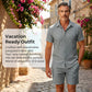 👕 LIMITED-TIME 50% OFF! ✨ Men's Jacquard Shirt & Shorts Set – 4-Way Stretch, 3 Colors, S-XXXL 🌴