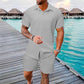 👕 LIMITED-TIME 50% OFF! ✨ Men's Jacquard Shirt & Shorts Set – 4-Way Stretch, 3 Colors, S-XXXL 🌴