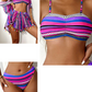 💎 50% OFF! 💎 Striped Spaghetti Bikini 4-Piece Set – High-Cut Bottoms, Quick-Dry Fabric & Matching Cover-Up + Shorts 🩱🌴
