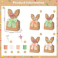 💎 34% OFF! 💎 24-Pack Easter Bunny Paper Gift Bags with Ribbons – Festive Rabbit Ear Design, Durable Kraft & Easy Assembly 🐰🎁