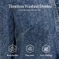 🧥 LIMITED-TIME 50% OFF! ✨ Women's Denim Jacket – Open-Front, Ruffle Trim, Lightweight, Classic Wash ✨