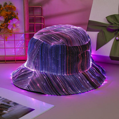 💎 55% OFF! 💎 Glowing Fiber Optic Bucket Hat – USB Rechargeable, Multi-Color Light Modes & Enhanced Night Visibility 🌈🧢
