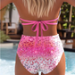 💎 60% OFF NOW! 💎 Gradient Leopard Bikini Set – High-Waisted, Adjustable Straps & Ruched Waist with Seashell Detail 🌊👙