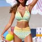 💎 60% OFF NOW! 💎 Gradient Leopard Bikini Set – High-Waisted, Adjustable Straps & Ruched Waist with Seashell Detail 🌊👙