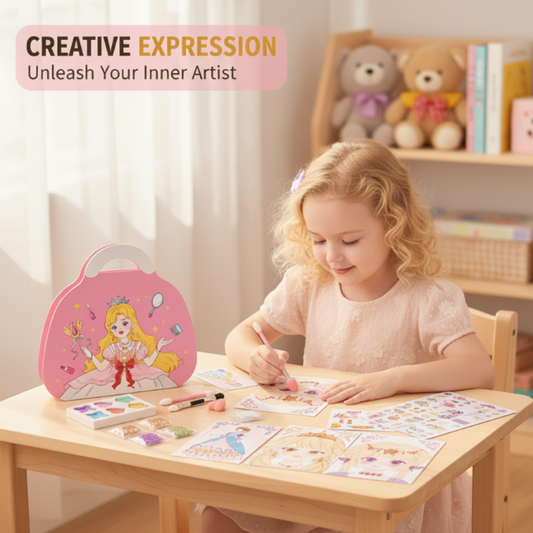 🎉 2026 Sale — Over 26,000 Sold!✨ Princess Makeup & Diamond Painting Craft Kit 👑