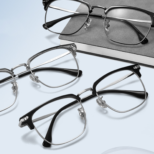 👓 LIMITED-TIME 50% OFF! ✨ Fashion Half Frame Eyewear – Photochromic, Blue Light Blocking, Lightweight 🛡️