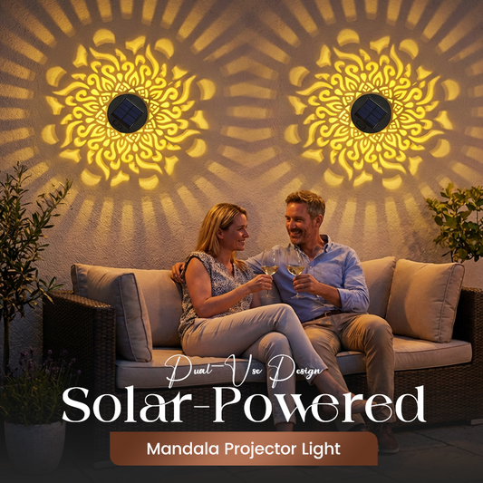 💎 50% OFF !!! ⏰ Solar-Powered Mandala Projector Light – Unique Mandala Projection, Eco-Friendly & Weatherproof 🌿🌙