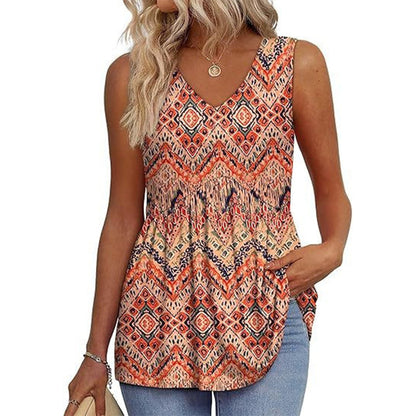 👕 LIMITED-TIME 50% OFF! ✨ Women's Sleeveless Top – V-Neck, A-Line, Lightweight Polyester, Elegant 🍂