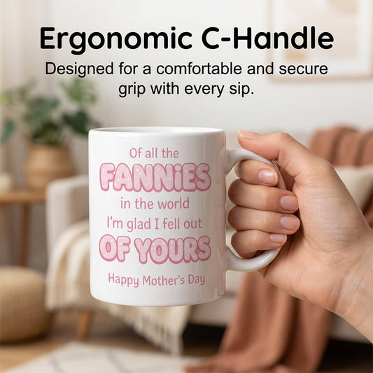 💎 50% OFF! 💎 Funny Mother's Day Mug – 325ml Ceramic, Microwave & Dishwasher Safe, with Hilarious Message for Mom ☕❤️