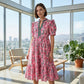 💎 56% OFF! 💎 Women's Floral Puff Sleeve Maxi Dress – Flowy Tiered Silhouette, V-Neck & Breathable Polyester (S–3XL) 🌸👗