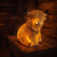 💎 50% OFF! 💎 Cute Highland Cow Night Light – Handcrafted Resin, Warm Amber Glow & Rustic Farmhouse Charm (2 Sizes) 🐄🌙