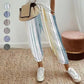 👖 LIMITED-TIME 50% OFF! 💥 Striped Linen Cotton Trousers for Women – Elastic Waist, Wide Leg, Breathable ✨