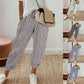 👖 LIMITED-TIME 50% OFF! 💥 Striped Linen Cotton Trousers for Women – Elastic Waist, Wide Leg, Breathable ✨