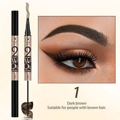 ✏️ LIMITED-TIME BUY 1 GET 1 FREE! ✨ 2-in-1 Waterproof Eyebrow Pencil – Fork-Tip, Long-Wearing, Natural Brows 🖤
