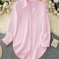 💎 50% OFF! 💎 Women's Long Sleeve Shirt with High-Low Hem – Elegant Button-Down, Side Slits & Premium Soft Fabric 👚✨