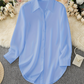 💎 50% OFF! 💎 Women's Long Sleeve Shirt with High-Low Hem – Elegant Button-Down, Side Slits & Premium Soft Fabric 👚✨