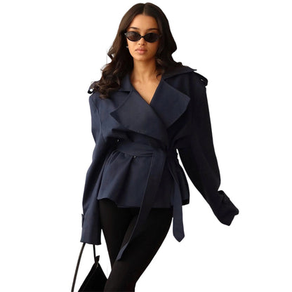 💎 60% OFF! 💎 Long Sleeve Wrap Jacket with Wide Lapel – Structured Silhouette, Adjustable Belt & Wrinkle-Resistant Elegance 🌟🧥