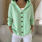 💎 60% OFF! 💎 Women's Hooded Button-Up Knit Cardigan – Relaxed Fit, Soft Polyester & 10 Stylish Colors 🧥🌈