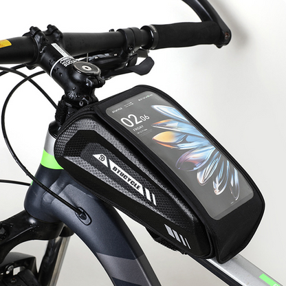 💎 50% OFF! 💎 Water-Resistant Large Capacity Bicycle Bag – Touch-Sensitive Phone Pouch, Slim Top-Tube Design & Dual Zippers 🚴‍♂️📱