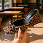 💎 60% OFF! 💎 Square Toe Leopard Slip-On Heeled Sandals – Block Heel, Bow Detail & Bold Print (Sizes 36–43) 👠🐆