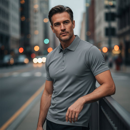 👔 LIMITED-TIME 50% OFF! ✨ Men's Quick-Dry Lapel T-Shirt – Athletic Fit, 5 Colors, M-4XL 🍁
