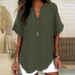👕 LIMITED-TIME 50% OFF! ✨ Fashion Loose Short Sleeve Top – Solid Color, Breathable, Casual Chic 🌿