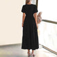 💎 50% OFF! 💎 Women's Boho Chic Smocked Waist Maxi Dress – Flowy Tiered Skirt, Notched V-Neck & Breathable Fabric