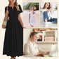 💎 50% OFF! 💎 Women's Boho Chic Smocked Waist Maxi Dress – Flowy Tiered Skirt, Notched V-Neck & Breathable Fabric
