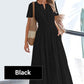 💎 50% OFF! 💎 Women's Boho Chic Smocked Waist Maxi Dress – Flowy Tiered Skirt, Notched V-Neck & Breathable Fabric