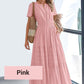 💎 50% OFF! 💎 Women's Boho Chic Smocked Waist Maxi Dress – Flowy Tiered Skirt, Notched V-Neck & Breathable Fabric