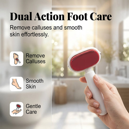 🦶 LIMITED-TIME 50% OFF! ✨ Double-Sided Foot Scraper for Callus – Stainless Steel, Dual Surface, Portable 🏃‍♀️