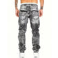 👖 LIMITED-TIME 50% OFF! ✨ Men's Straight-Leg Stretch Jeans – Hip-Hop Fit, Vintage Wash, S-5XL 🎯