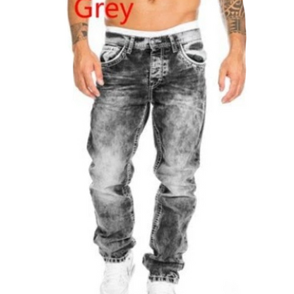 👖 LIMITED-TIME 50% OFF! ✨ Men's Straight-Leg Stretch Jeans – Hip-Hop Fit, Vintage Wash, S-5XL 🎯