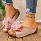 💎 50% OFF! 💎 Women's Bowknot Peep-Toe Wedge Sandals – Stable Heel, Non-Slip Sole & Effortless Slip-On