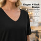 👕 LIMITED-TIME 50% OFF! ✨ Women's Half Sleeve V-Neck Top – Spliced Hem, Soft Fabric, Relaxed Fit 🌸