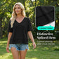 👕 LIMITED-TIME 50% OFF! ✨ Women's Half Sleeve V-Neck Top – Spliced Hem, Soft Fabric, Relaxed Fit 🌸
